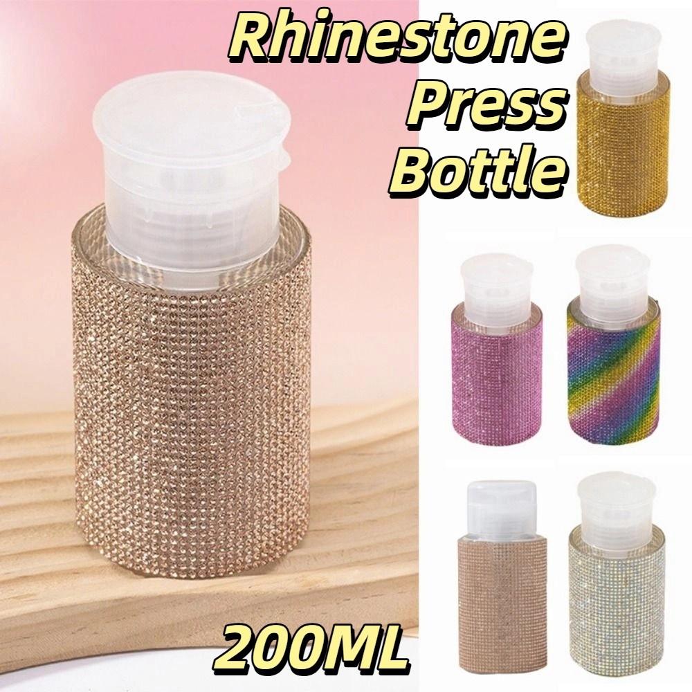 Sparkling Rhinestone Nail Refillable Bottles Refillable Liquid Dispenser Travel Organization