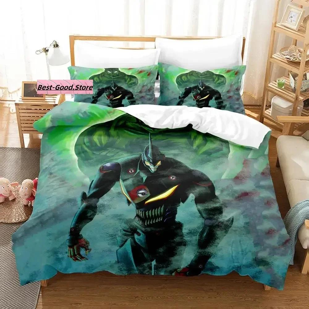 Nytt Tengen Toppa Gurren Lagann Sängklädesset Enkelt Twin Full Queen King Size Sängset Aldult Barn Sovrum 3D Anime Lakan Set