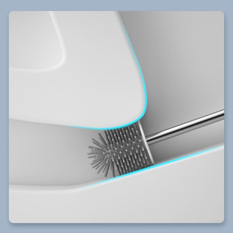 Nástěnný 2dílný čisticí nástroj na toaletní kartáč, sada čisticích kartáčů pro domácnost a koupelnové doplňky, držák na toaletní kartáč