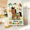 Painting Cute Pony Throw Lightweight 240G Flannel Blanket Soft Skin-Friendly For Summer Cooling