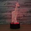 Animali Giraffa Luce Notturna 3D Touch LED Lampade da Tavolo Scrivania Lampada da Scrivania Cambiabile a 7 Colori Tavolo Decorazione Stanza Casa Regalo, Regalo di Compleanno Regalo di Natale Gi