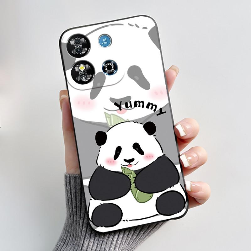 Casing For Oukitel C57S/C57 Pro/C57 Plus/C57 Ultra/BLU J12 Case Aesthetic Cute Cat Cartoon Black Soft Silicone Shockproof Cover