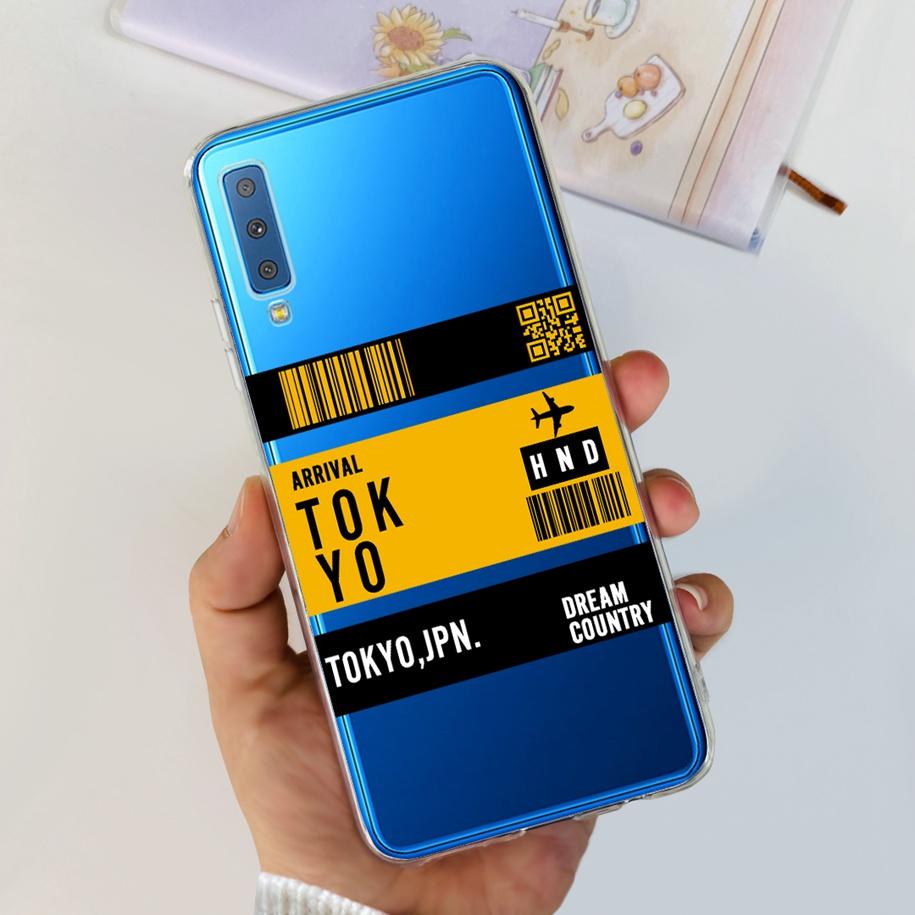 For Cover Samsung Galaxy A7 2018 Case New Fashion Flower Bumper Soft Silicone Phone Case For Samsung A7 2018 A750 SM-A750F Coque
