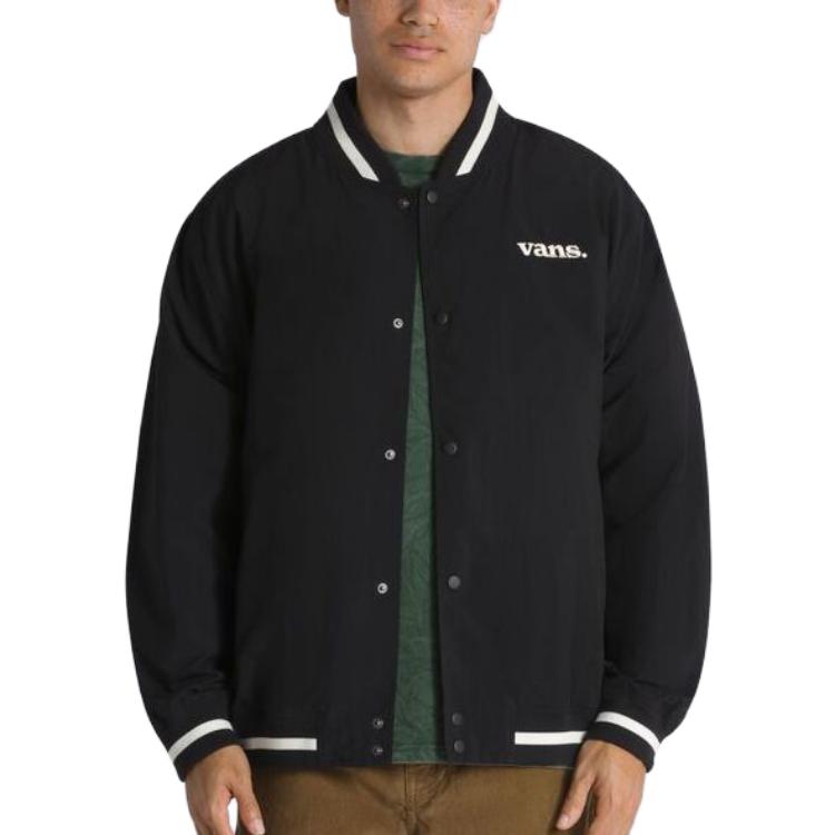 Vans Jackets Men's Black Baseball Collar Moderate Other VN0008G0BLK