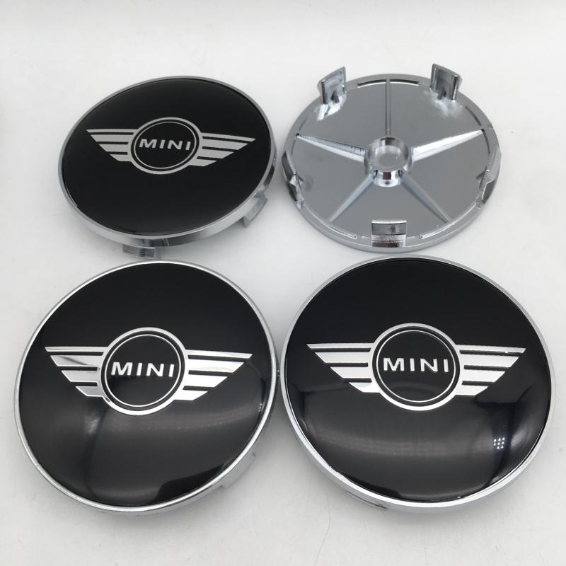 4 piezas 3D 56mm 60mm 68mm para Tapacubos Centrales de Rueda de Coche MINI Insignia Emblema Cubiertas Pegatina Calcomanía Accesorios de Estilo