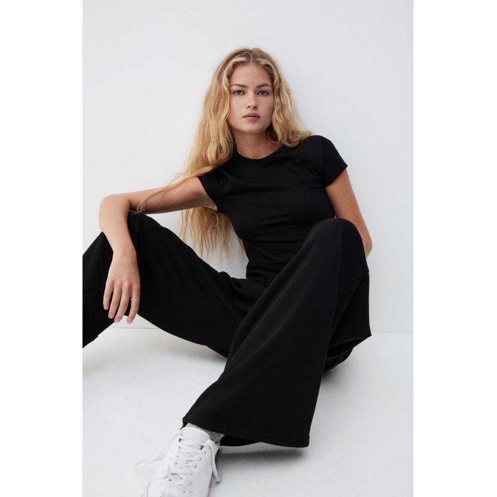 

Широкие брюки-джоггеры HM, черные