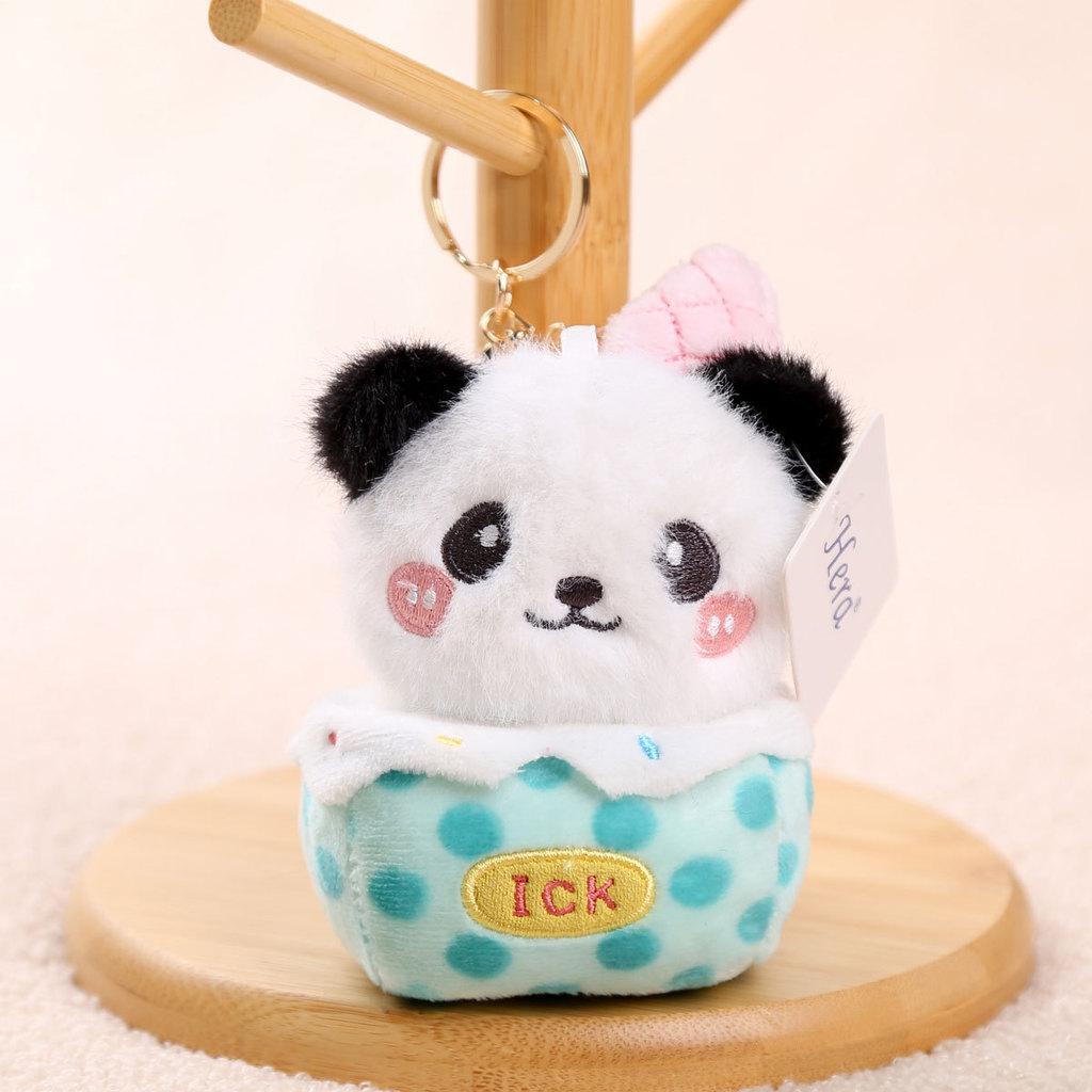 Panda Cake Plush Doll With Pp Cotton Filling For Birthday Gift And Collection