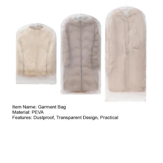 1/3 Pièces Sacs à Vêtements Suspendus avec Fermeture Éclair Auto-Compressante Grande Capacité Transparents Gain de Place