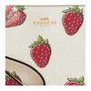 Coach Corner Zip 16 Strawberry Print Leather Clutch Small Women Clutch Chalk Red CBB81-IMCAH