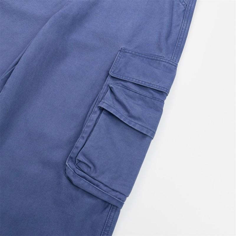 Mens Loose Straight Leg Cargo Pants Streetwear Vintage Multi-Pocket Casual Trousers