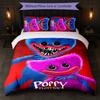 Poppy Playtime Stampa Set Copripiumino 3 Pezzi 1 Copripiumino e 2 Federe Biancheria da Letto Morbida per Camera da Letto Domestica
