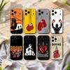 Coque de téléphone B-BoxingS G-Gloves Pour iPhone 17,16,15,14,13,12,11 Plus,Pro Max,XS,Housse Noire en Silicone Souple