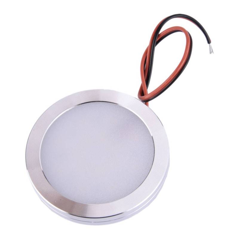 RV Caravan Warm White LED Round Dome Reading Light Roof Ceiling Lamp 3000K DC 12V 3W