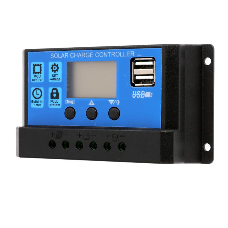 20W Monocrystalline Solar Panel Kit With 20A Solar Controller LCD Display Dual USB Port Emergency Solar Power Generator