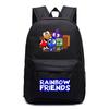 Rainbow Friends Cartoon School Backpack Kids Boys Girls Lightweight Oxford Fabric Bookbag With Ergonomic Shoulder Straps