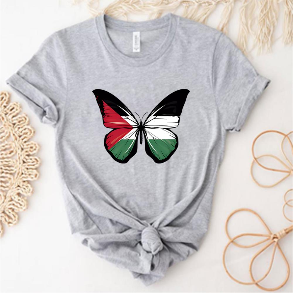 

Vintage Butterfly Graphic T Shirt Activist Shirt This Is Not A Watermelon Merch Unisex Trendy Short Sleeves Top Human Rights Tee S