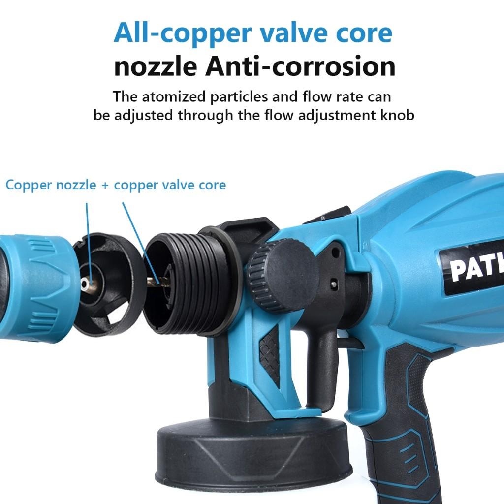 2000W Cordless Paint Sprayer Mesin Pengecat Adjustable Shape Paint Spray Gun Penyembur Cat Elektrik 800ml