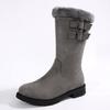 Damen leichte bequeme dicke Sohle kalt warm gefüttert Schneestiefel rutschfest verschleißfest Outdoor-Sport Mittelhohe Baumwollstiefel
