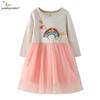Girls' Spring Long-Sleeve Stylish Dress