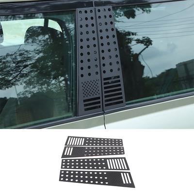 Din aliaj de aluminiu, ușă mașină fereastră coloană centru BC stâlpi capac autocolante ornamente pentru Land Rover Defender 90 110 130