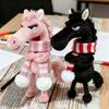 1pcs Black Horse Keychain Plush Toy Backpack Pendant Decoration Year of The Horse Plush Toy New Year's Gifts for Boys and Girls