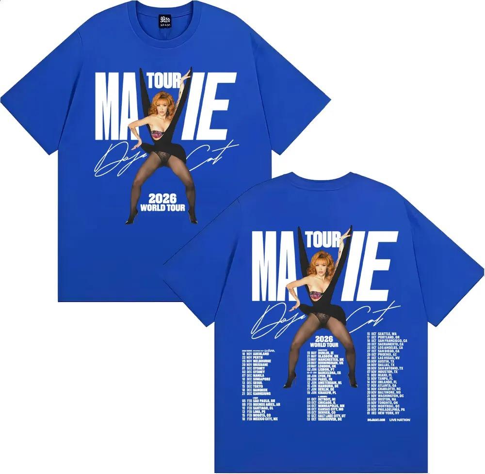 Doja Cat Ma Vie World Tour 2026 Peripherals PrintTShirt Men Women Fashion Streetwear Hip Hop Summer Cotton Top Oversize New Tee