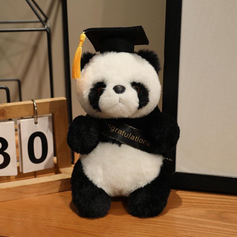 

Doctor Hat Fox Doll Plush Toy Doctor Husky Doll Ragdoll Graduation Season Memorial Gift 20cm