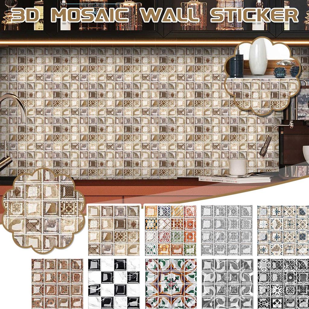 3D Samolepky na sklo Samolepky na sklo Skleněné dlaždice DIY Samolepky na zeď Samolepka na podlahu