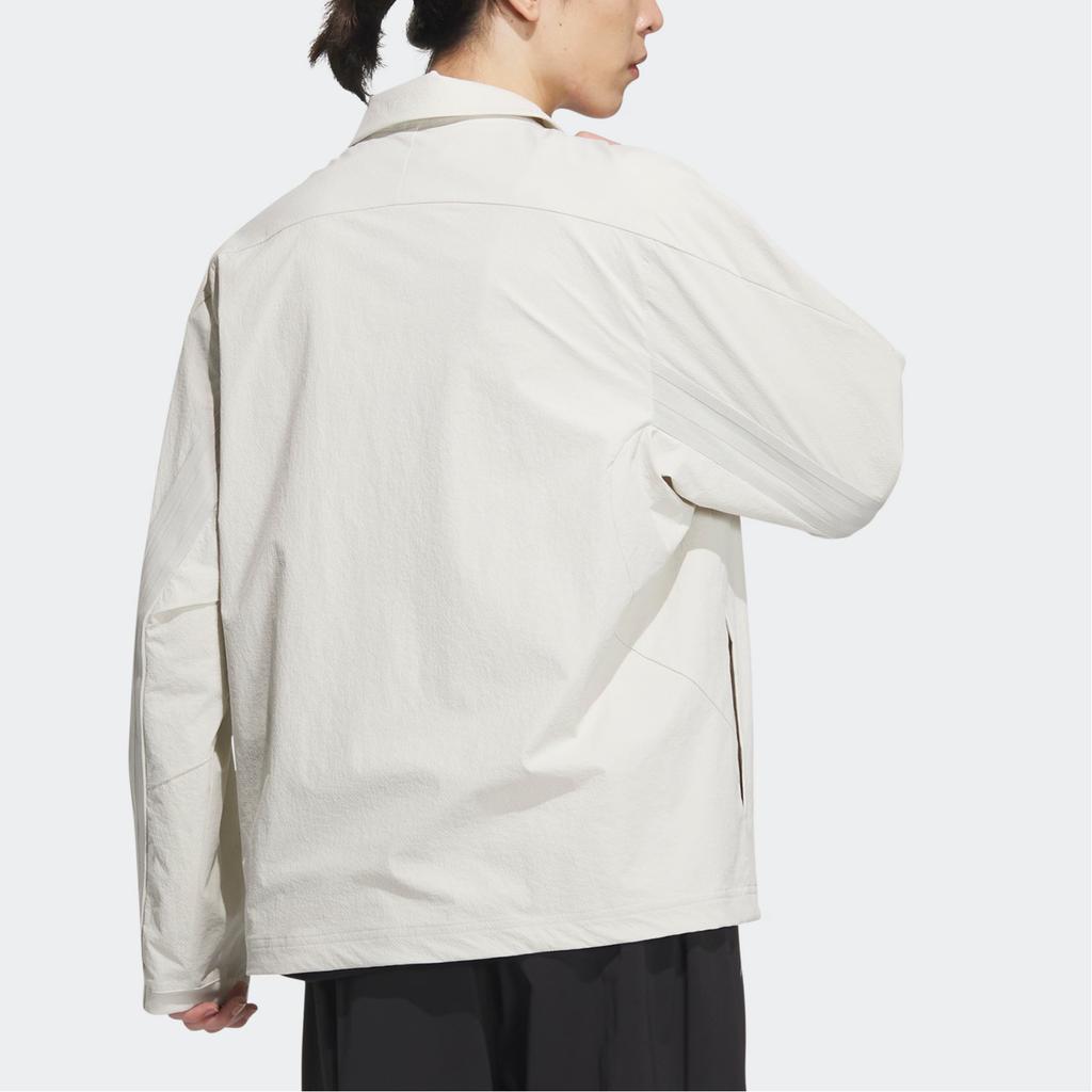 Adidas Fustl Jacket 11 Logo Sports Casual Polo Jacket Men Jacket Talc JE3889