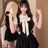 French College Style Fake Two-piece Dress Women's Summer Niche Temperament Polka Dot Fluffy Princess Dress Women's Clothing