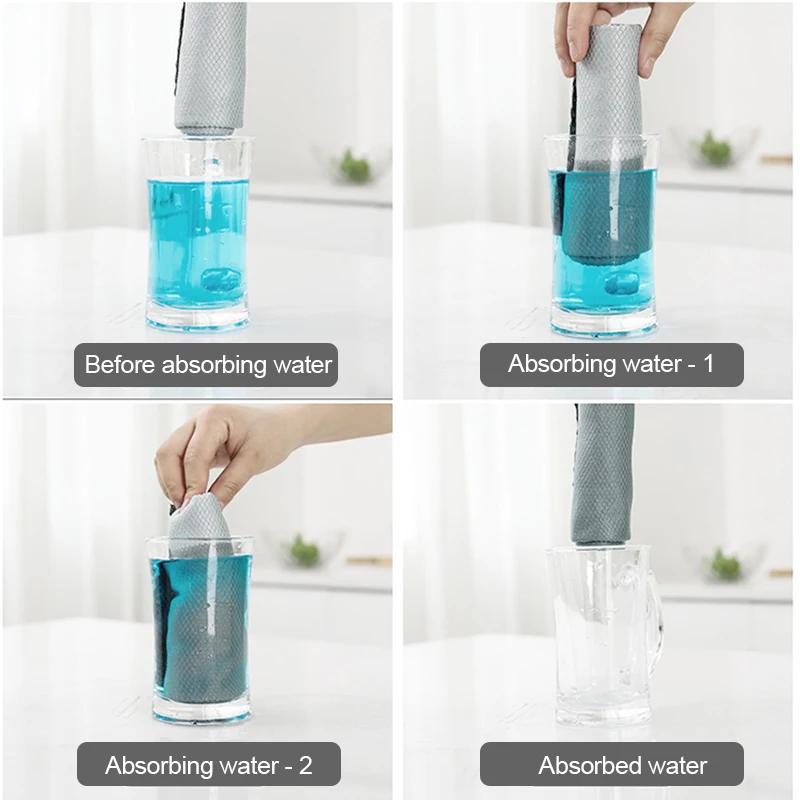 1-10pcs Microfiber Glass Cleaning Cloth Rag Lint-Free For Windows Car Kitchen Mirror No Trace Reusable Fish Scale Rag Polishing