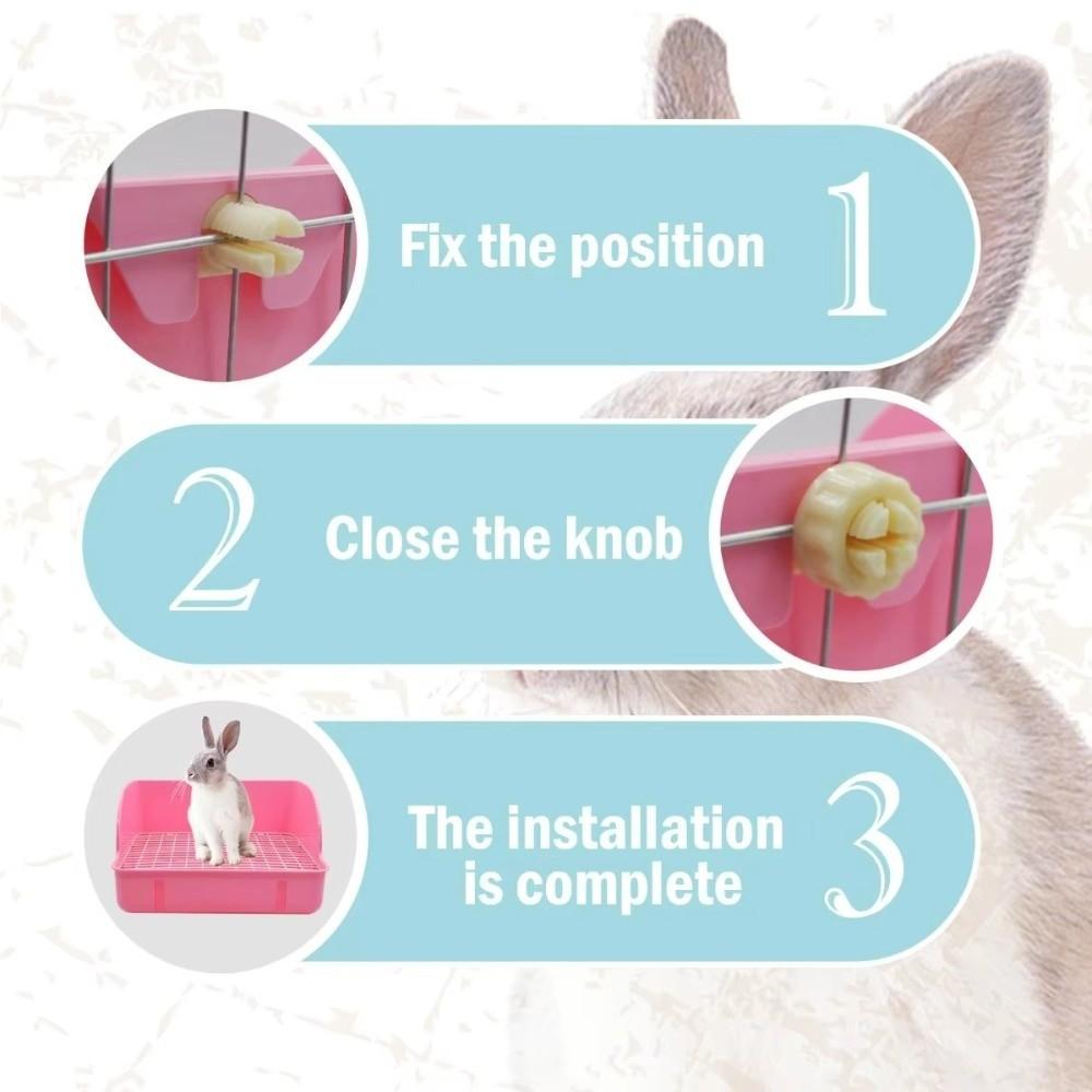 Potty Trainer Bunny Training Toilet Detachable Grids Puppy Pee Pan Tray for Cage Use