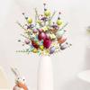 Easter Egg Stem Spring Floral Berry Picks Artificial Twig Branches with Pastel Eggs Berries Wildflowers for Flower Arrangements Table Centerpiece