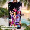 The Amazing Digital Circus Beach Towel, Personalized Custom Text, Quick Dry Soft Large Towel For Swimming Pool Travel