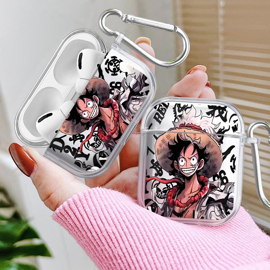 Anime Ones Pieces Luffys Case For Airpods 2 Pro3 Pro Pro2 4 1 3 Clear Earphone Cases Cover
