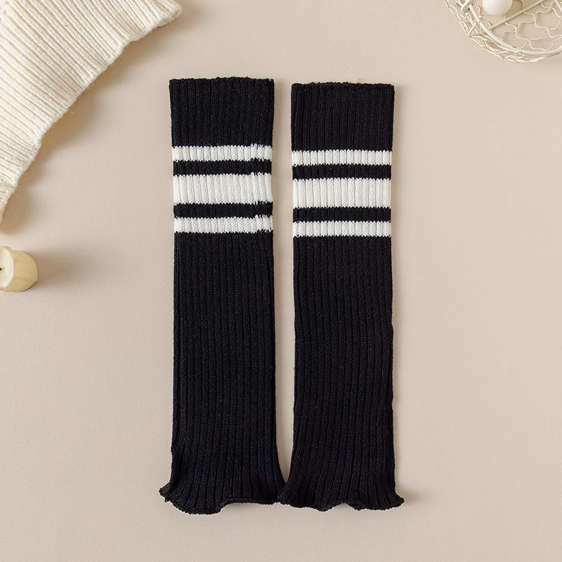 Kinder Winter Weiße Gestrickte Lange Wadenstrümpfe - Warmer Lolita-Stil