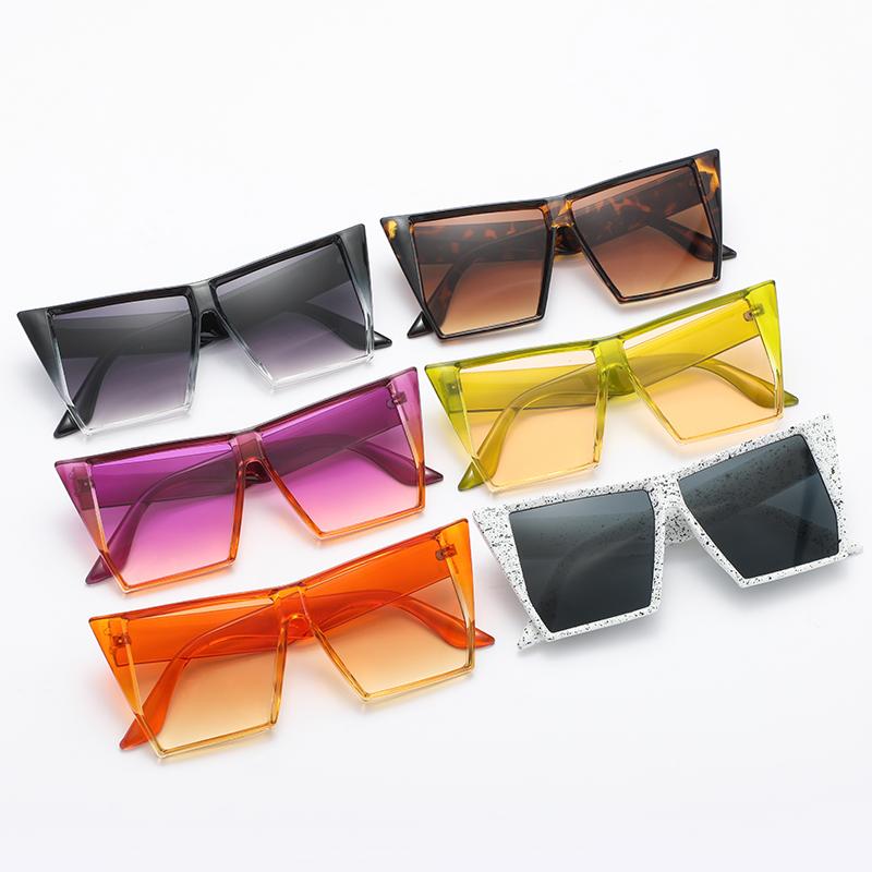 New Oversized Square Sunglasses Women's Fashion Jelly Color Sun Glasses Women Gradient Lens Eyewear UV400