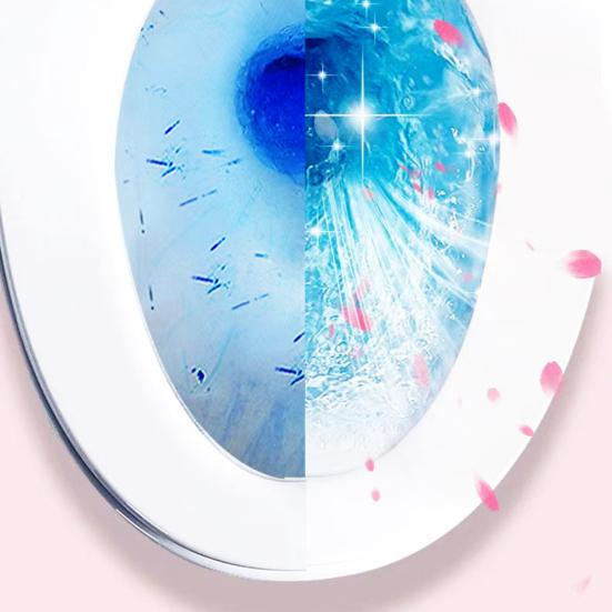 10Pcs Toilet Tank Cleaner Tablets Two-Color Automatic Toilet Bowl Cleaners Long-Lasting Deodorizers Scent Toilet Block
