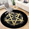 1pc Snake Pentagram Office Round Area Rug, Indoor Mat Suitable For Office, Under Office Chairs Bedroom Living Room Home Decor, Room Deco