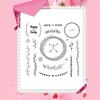 Flower Wreath Clear Stamps Vintage Silicone Seals for DIY Scrapbooking Card Making Embossing Decoration Rubber Stamps