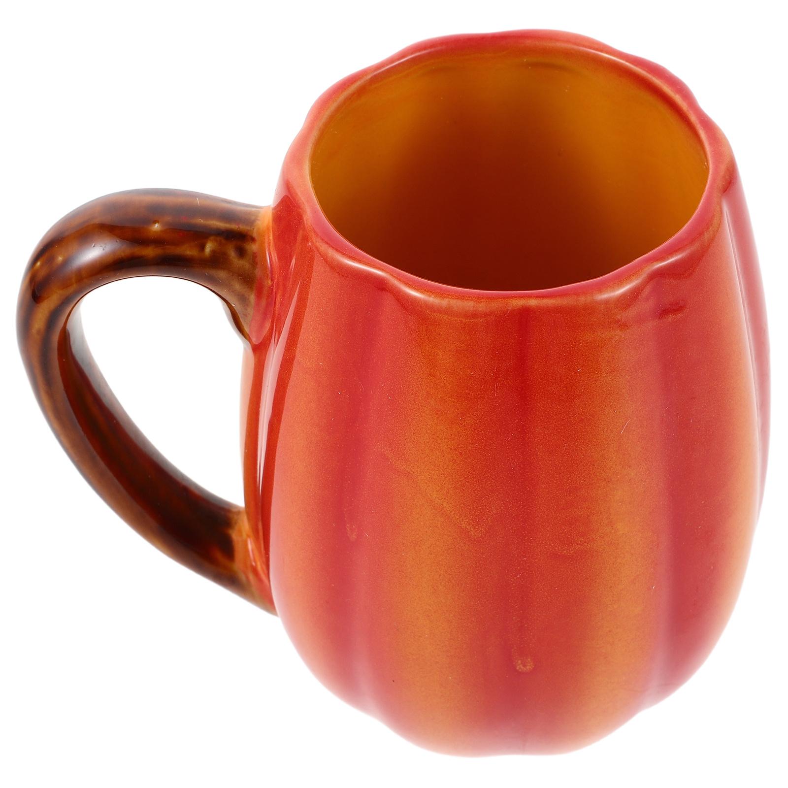 Halloween Pumpkin Coffee Mug Ceramic Vintage Pumpkin Shaped Tea Cup Thanksgiving Party Decoration Halloween Coffee Mug other