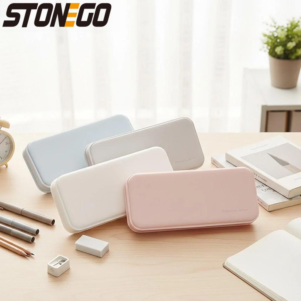 Multifunctional Rectangle Pencil Case Creative Plastic School Office Organizer Storage Supplies for Students