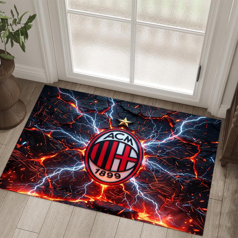 AC Milan Design Crystal Velvet Carpet Cozy Non?Slip Printed Rug For Bedroom Living Room Entrance