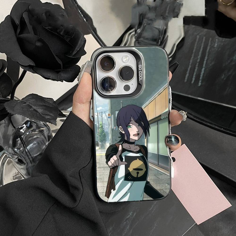 

H-Reze C-Chainsaw Man Phone Case For IPhone 16 17 15 14 12 13 Pro Max Black Color Shockproof Cover iPhone17promax
