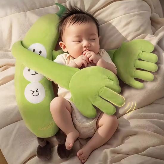 Baby Sleep Soothing Palm Cute Stuffed Plush Toy Baby Patter Fruit Shaped Comforting Pillow Gentle