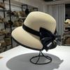 Day Single Elegant Color Matching Straw Hat Children Summer Fashion Temperament Sunshade Sunscreen Bucket Hat Seaside Vacation Beach Hat