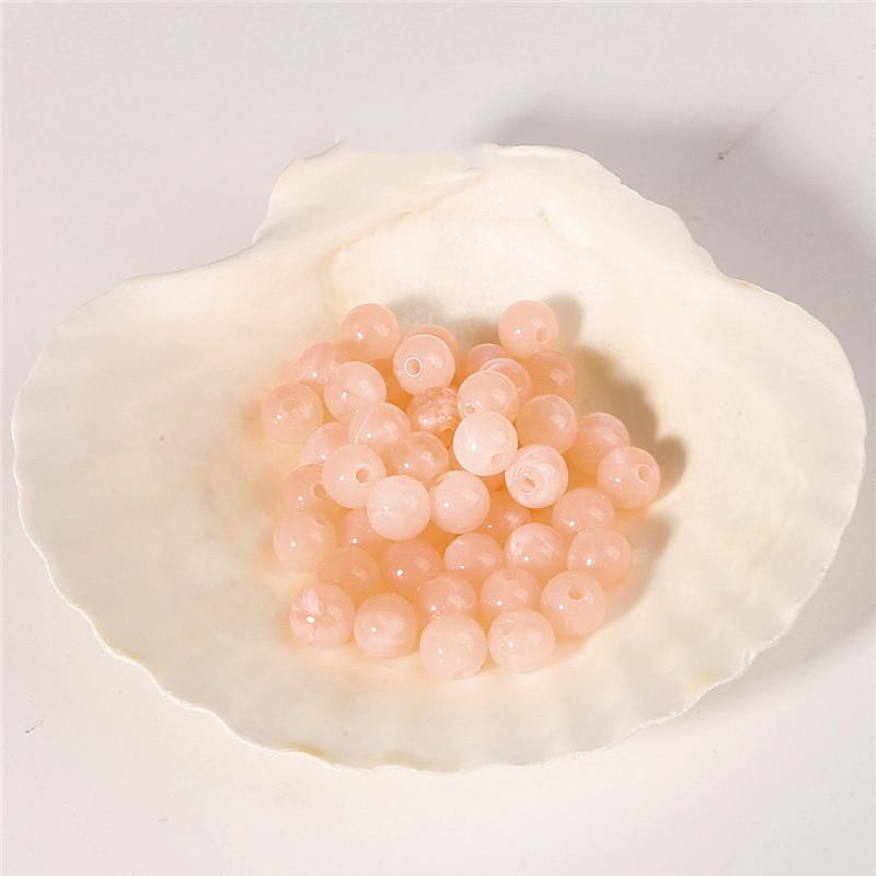 8-10mm Small Round Acrylic Beads for DIY Children's Necklaces and Earrings