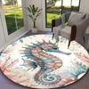 1pc Haima Rug, Digital Printed Home Chair Sofa Mat, Durable Office Round Carpet, Beautiful Festival Decorations