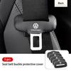 BIG1 Leather Car Seat Belt Adjustable Anti-Scratch Protector Buckle For Volkswagen VW Polo Jetta Sagitar Magotan Passat B5 B6 B7 CC