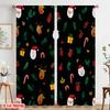 2pcs,2D Plane Printing Curtains&Window Treatment Christmas Cartoon Polyester Fabric (without Rod) Decorations Inside Ldeal for